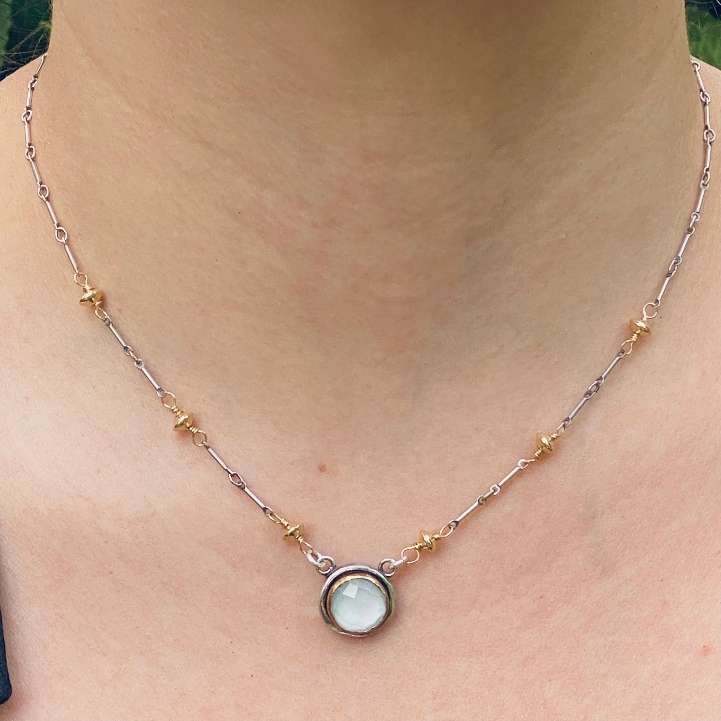 Vision Necklace with Sterling Silver and Gold Fill Chain
