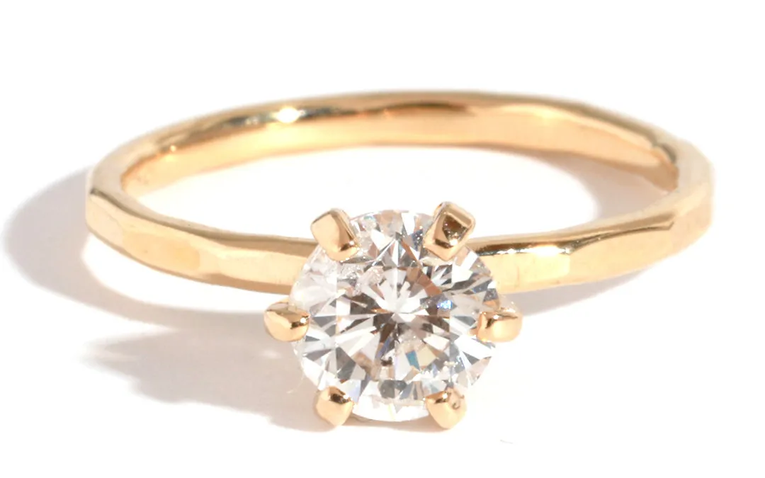 White Diamond Solitaire Ring