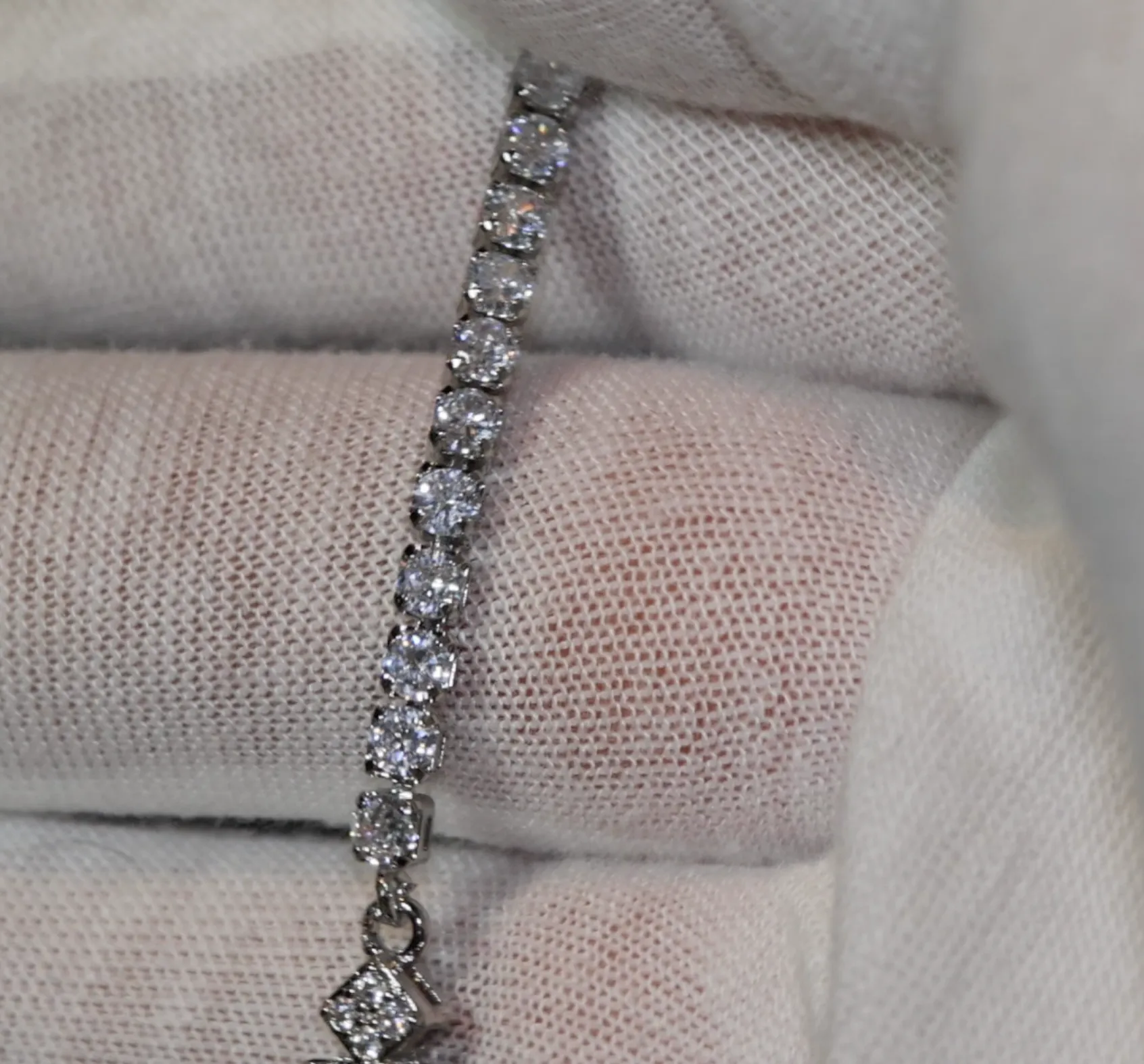 Womens Green Gemstone Bracelet | Green Diamond Bracelet