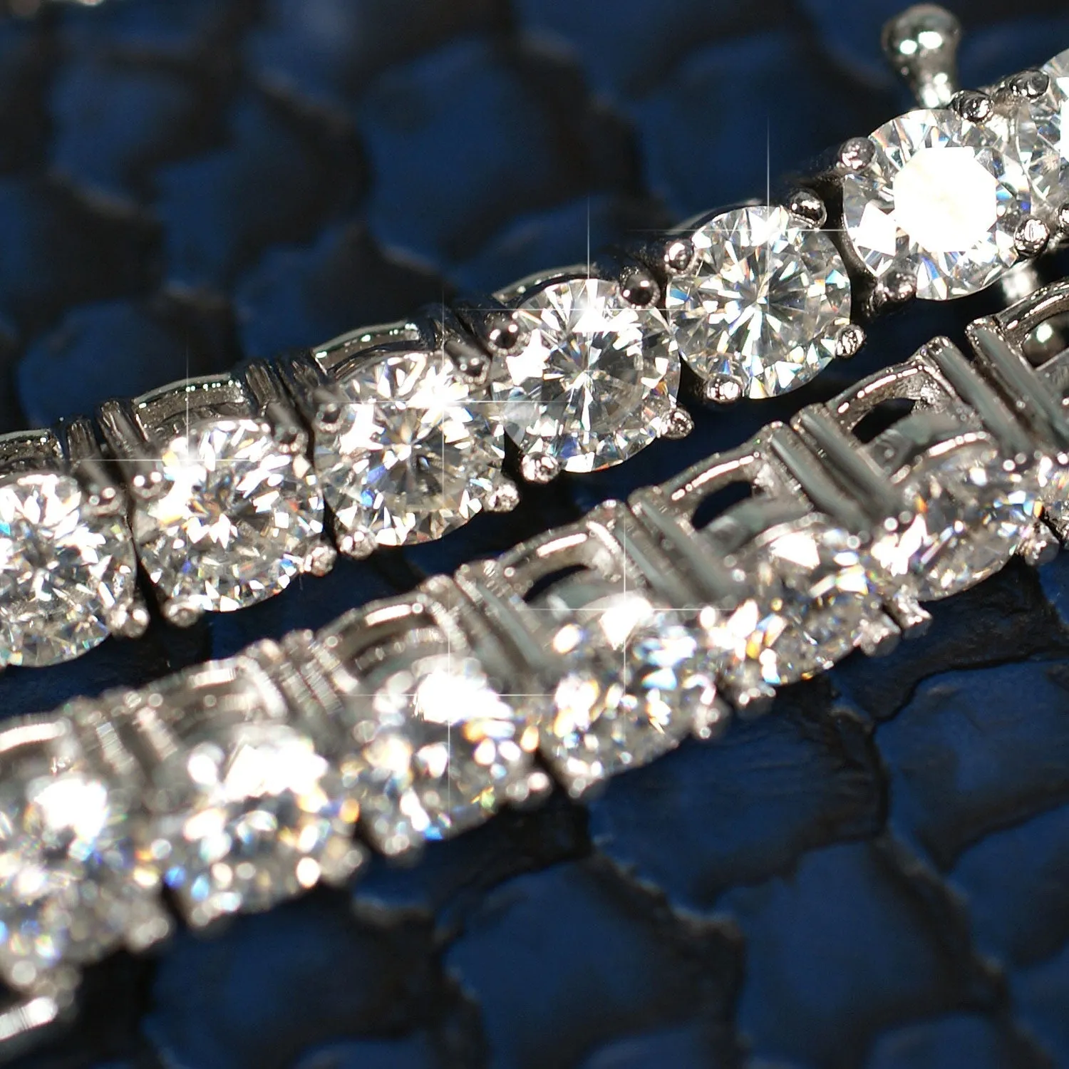 Womens VVS Moissanite Tennis Bracelet