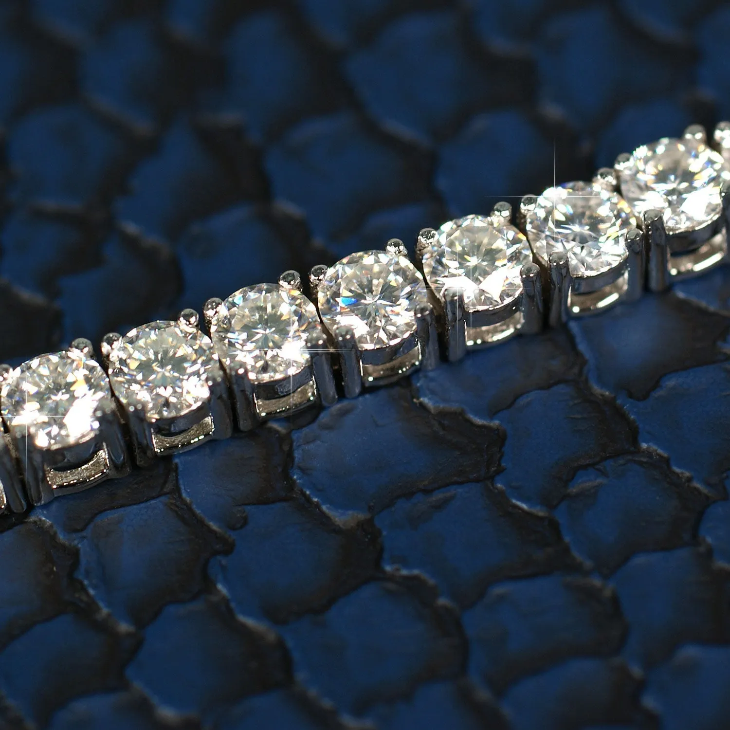 Womens VVS Moissanite Tennis Bracelet