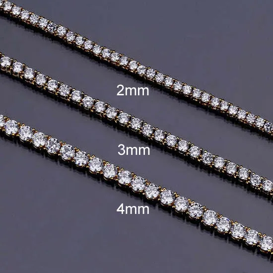 Womens VVS Moissanite Tennis Bracelet