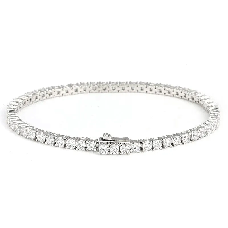 Womens VVS Moissanite Tennis Bracelet
