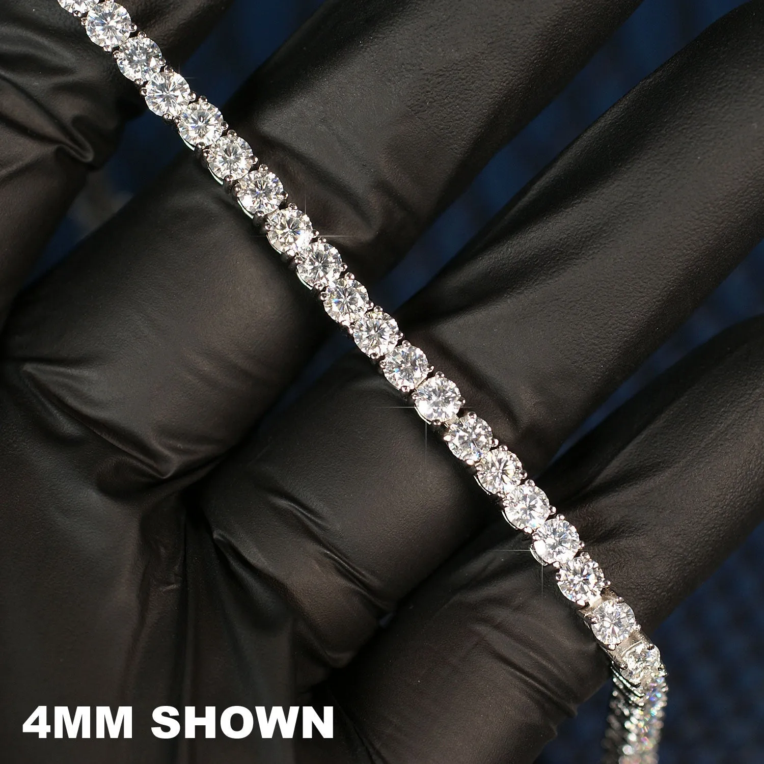 Womens VVS Moissanite Tennis Bracelet