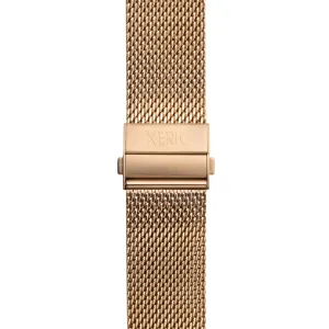 Xeric 22mm Rose Gold PVD Mesh Bracelet with Deployant Clasp