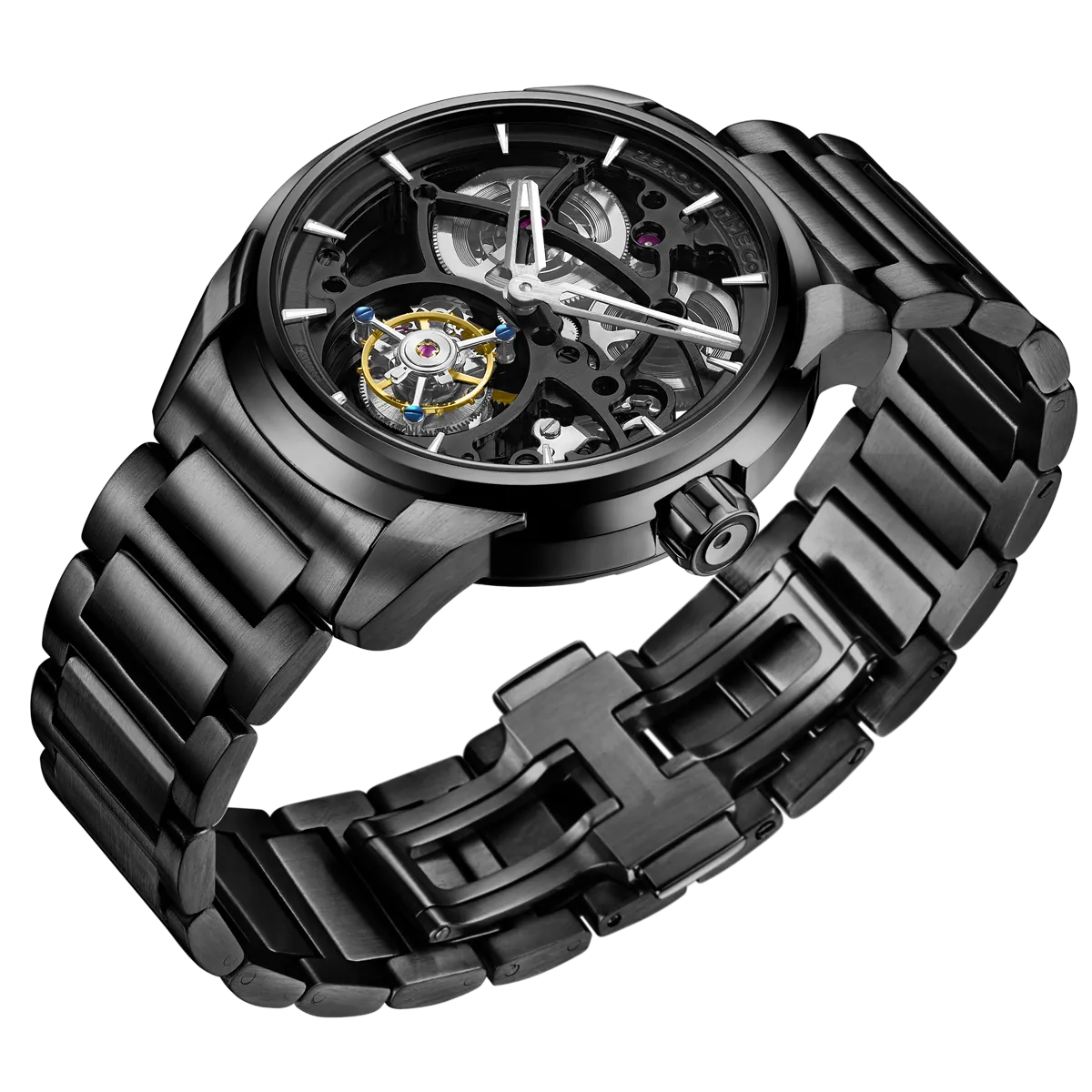 ZEROO T3 THE LEO AUTOMATIC SKELETON TOURBILLONAUTOMATIC TOURBILLON WATCH FOR GENTS - ZT003BBK