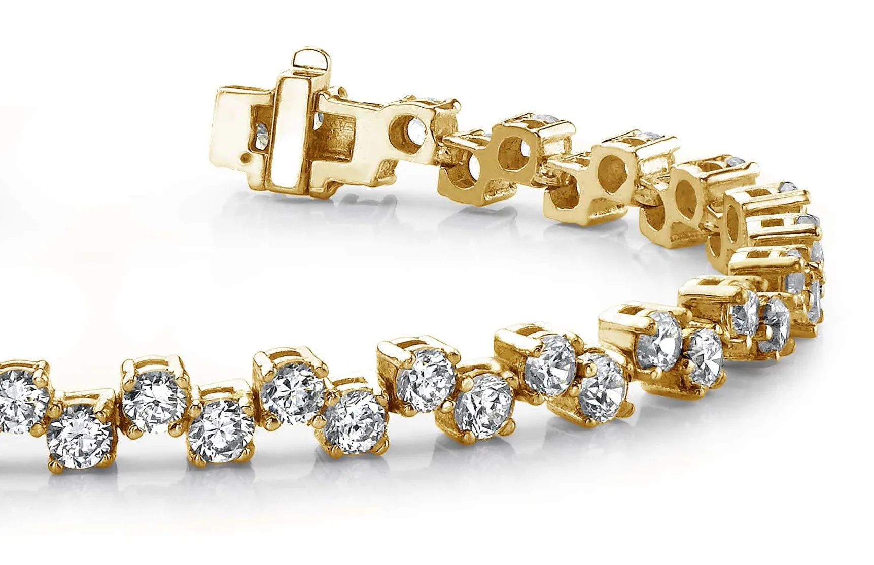 Zig Zag Diamond Bracelet with 7.00 ct.(finished) 3.2mm