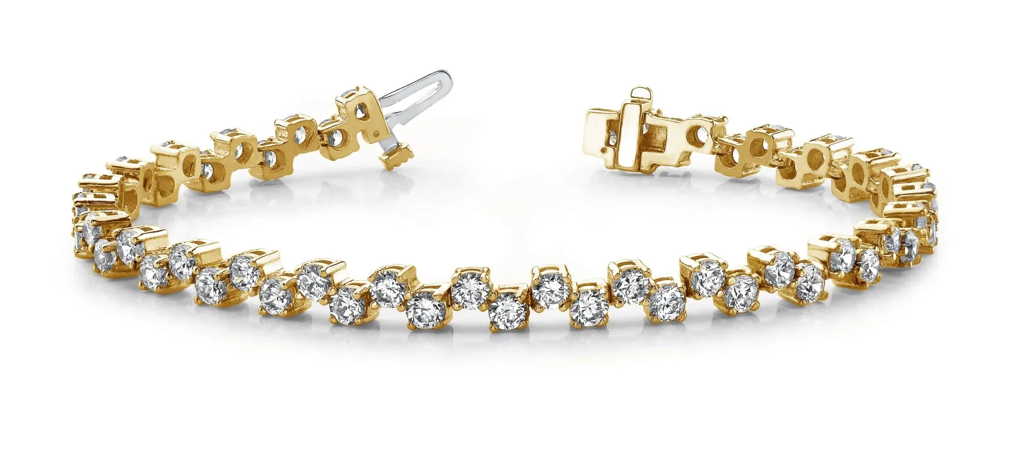 Zig Zag Diamond Bracelet with 7.00 ct.(finished) 3.2mm