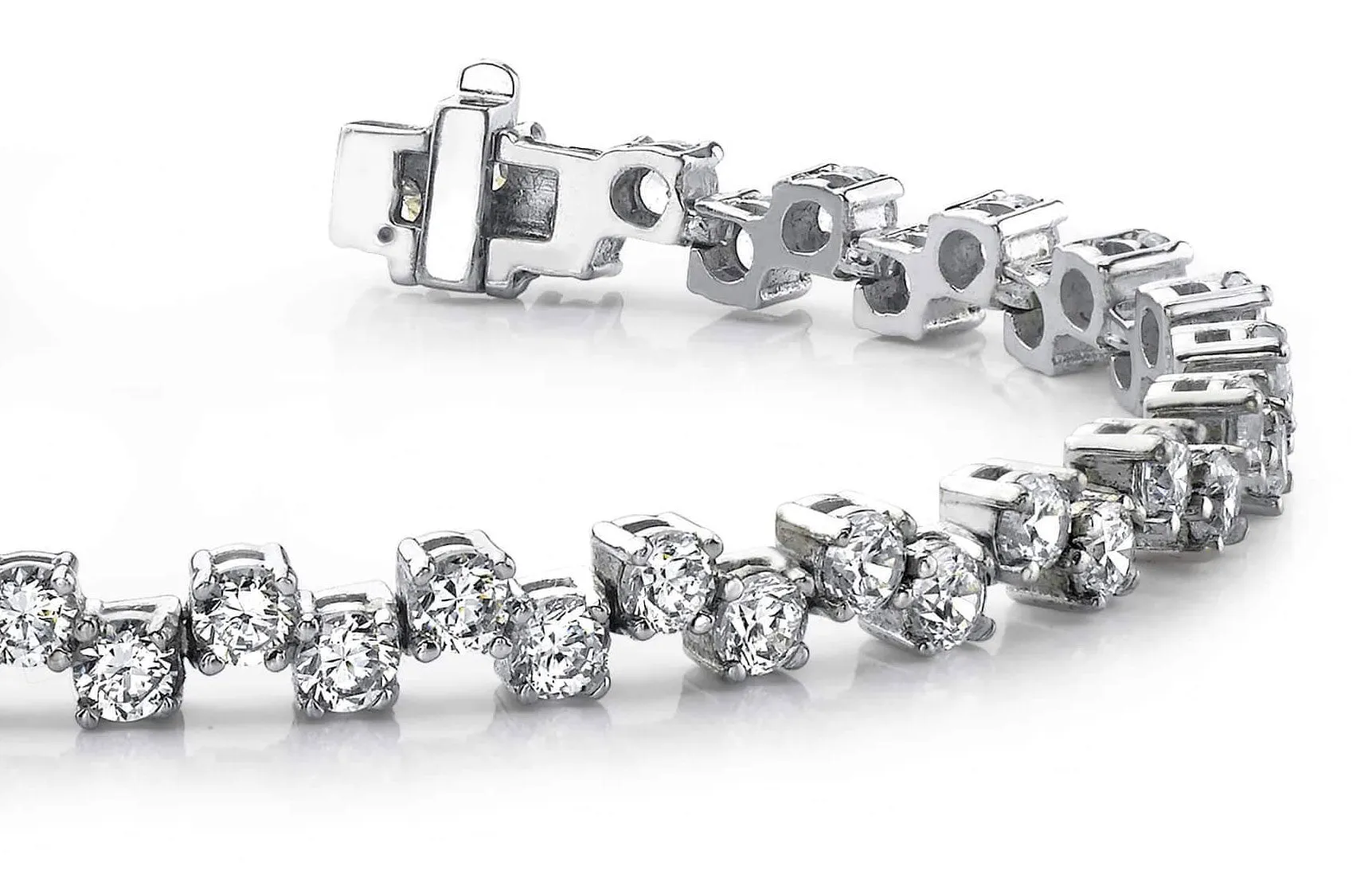Zig Zag Diamond Bracelet with 7.00 ct.(finished) 3.2mm